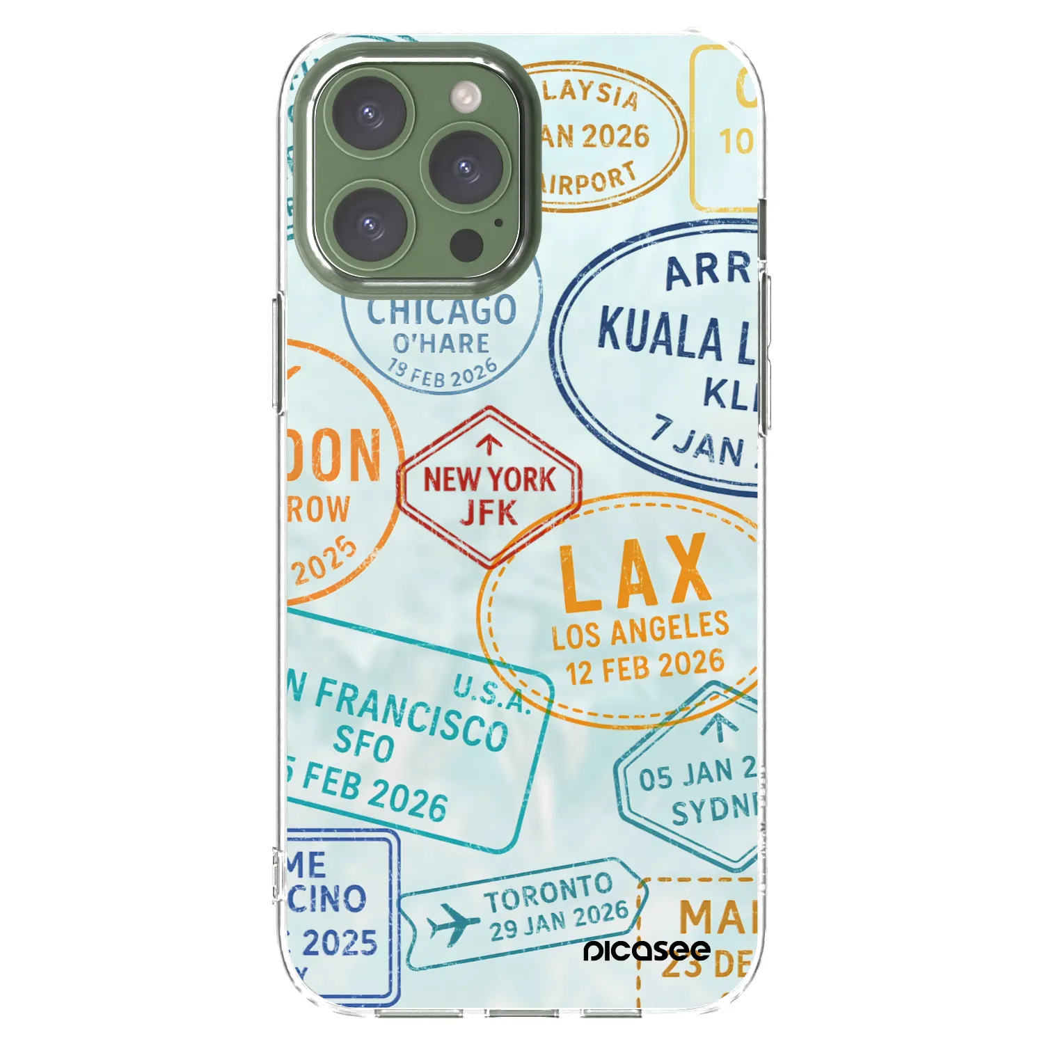 Silikónový prehľadný obal pre Apple iPhone 13 Pro Max - PASSPORT EDITION