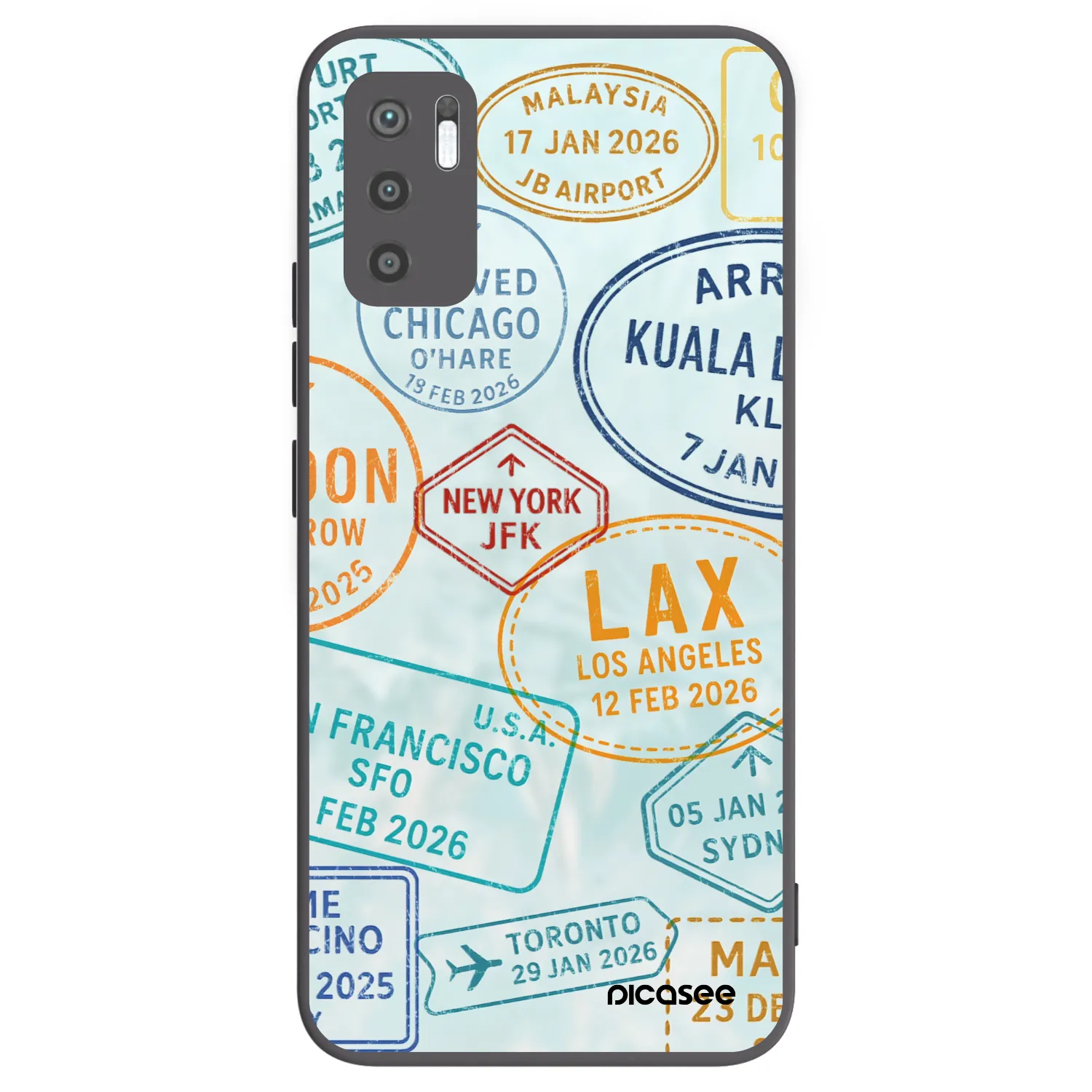 Picasee silikónový čierny obal pre Xiaomi Redmi Note 10 5G - PASSPORT EDITION