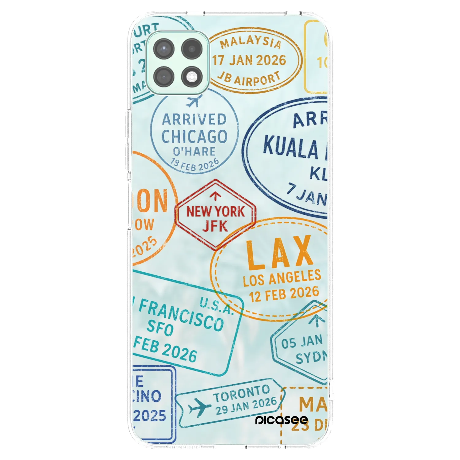 Picasee silikónový prehľadný obal pre Samsung Galaxy A22 A226B 5G - PASSPORT EDITION