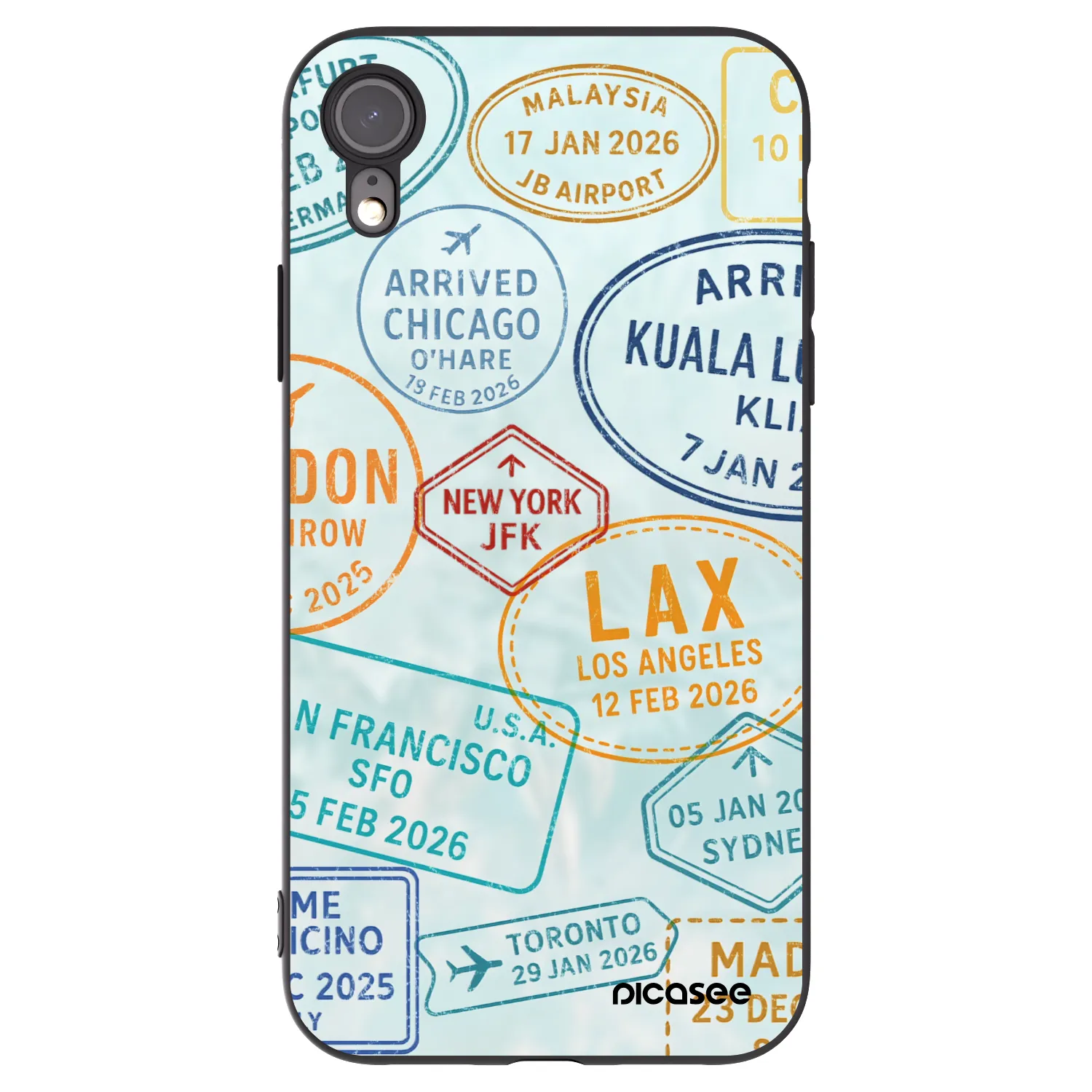 Picasee silikónový čierny obal pre Apple iPhone XR - PASSPORT EDITION