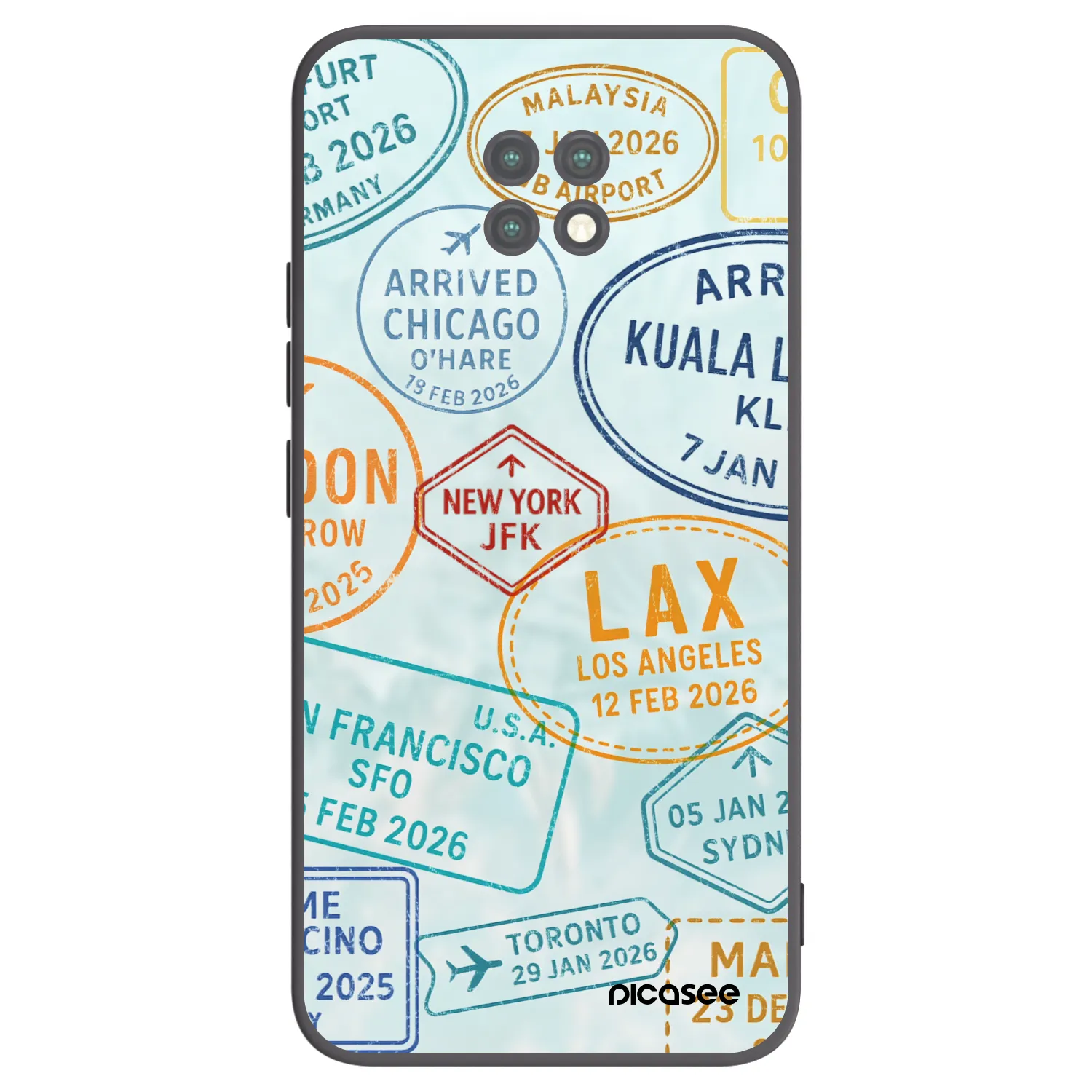 Picasee silikónový čierny obal pre Xiaomi Redmi Note 9T - PASSPORT EDITION