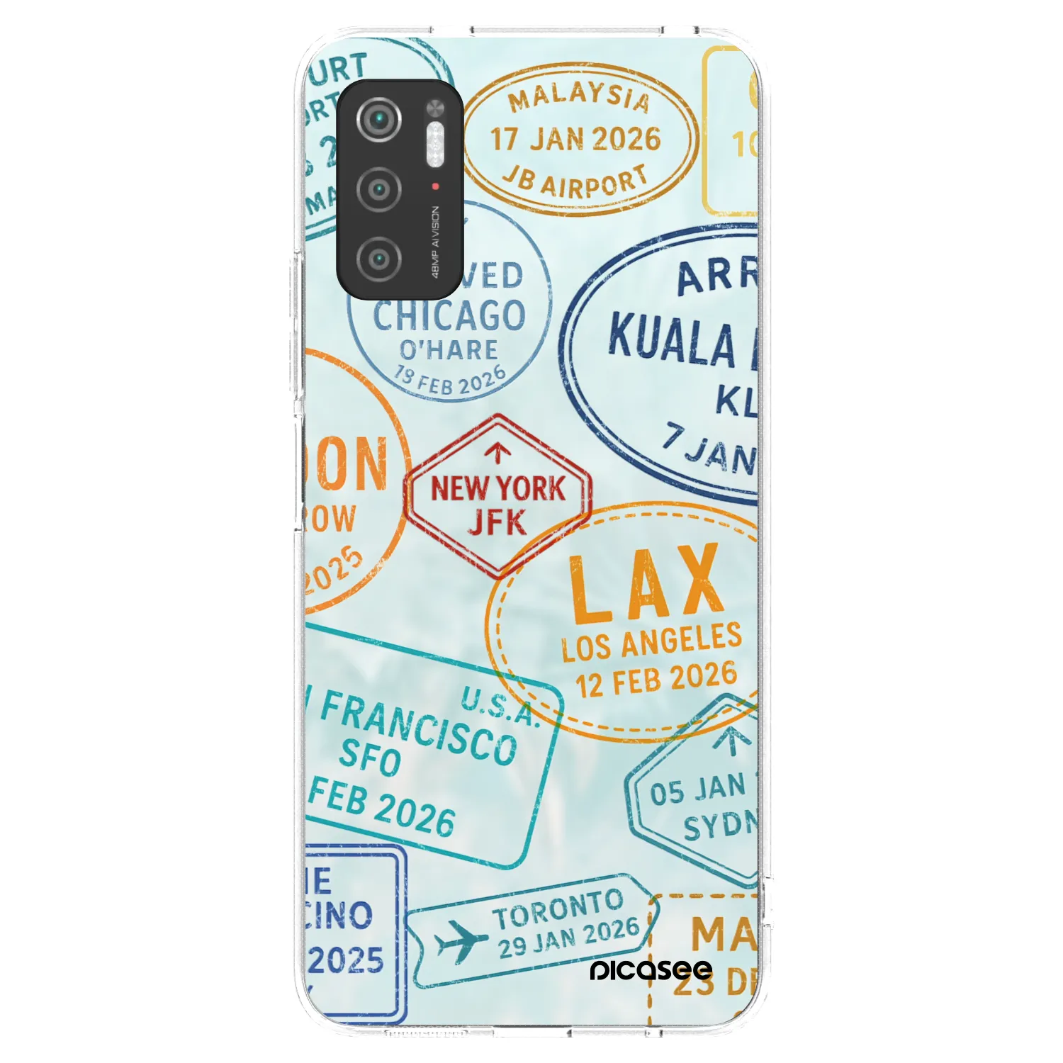 Picasee silikónový prehľadný obal pre Xiaomi Poco M3 Pro 5G - PASSPORT EDITION