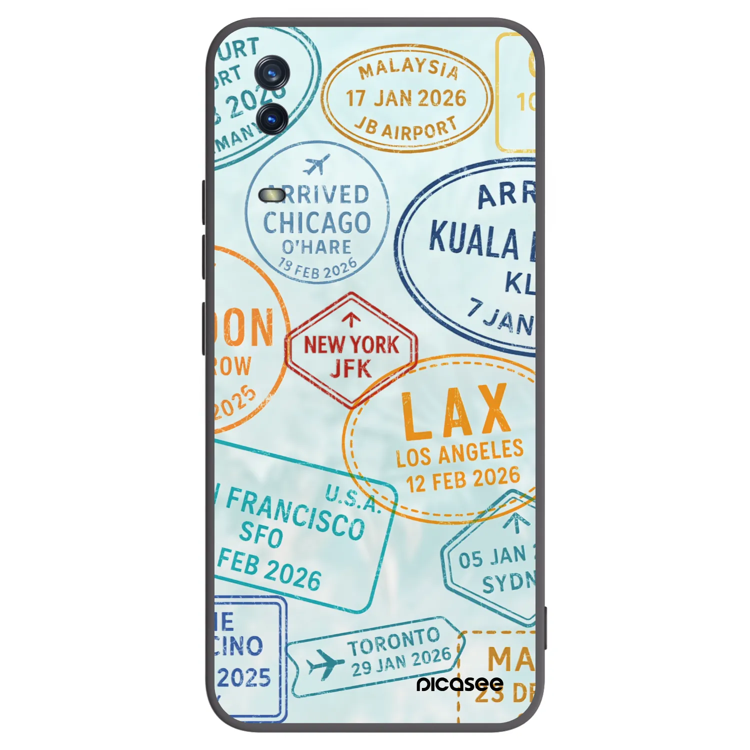 Picasee silikónový čierny obal pre Vivo Y11s - PASSPORT EDITION