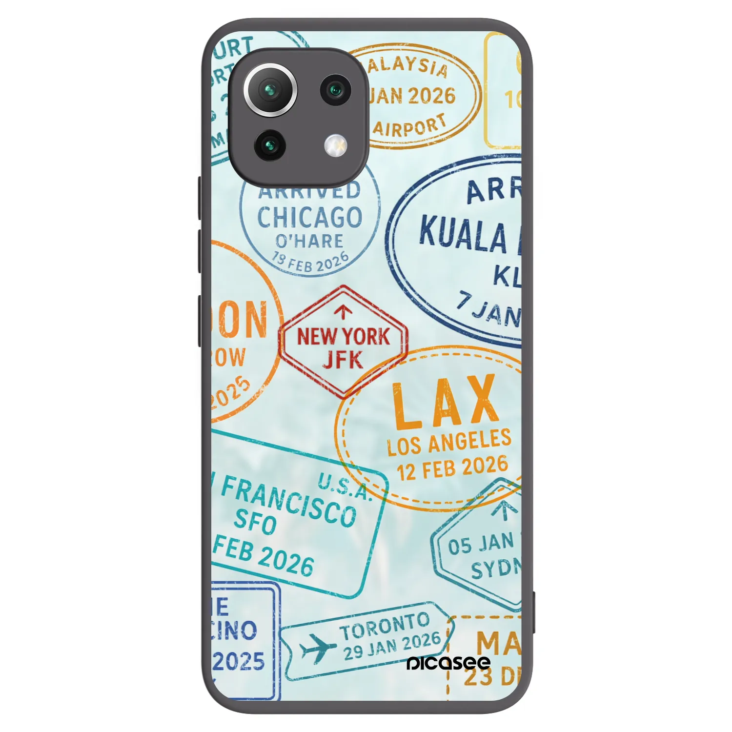 Picasee silikónový čierny obal pre Xiaomi 11 Lite 5G NE - PASSPORT EDITION