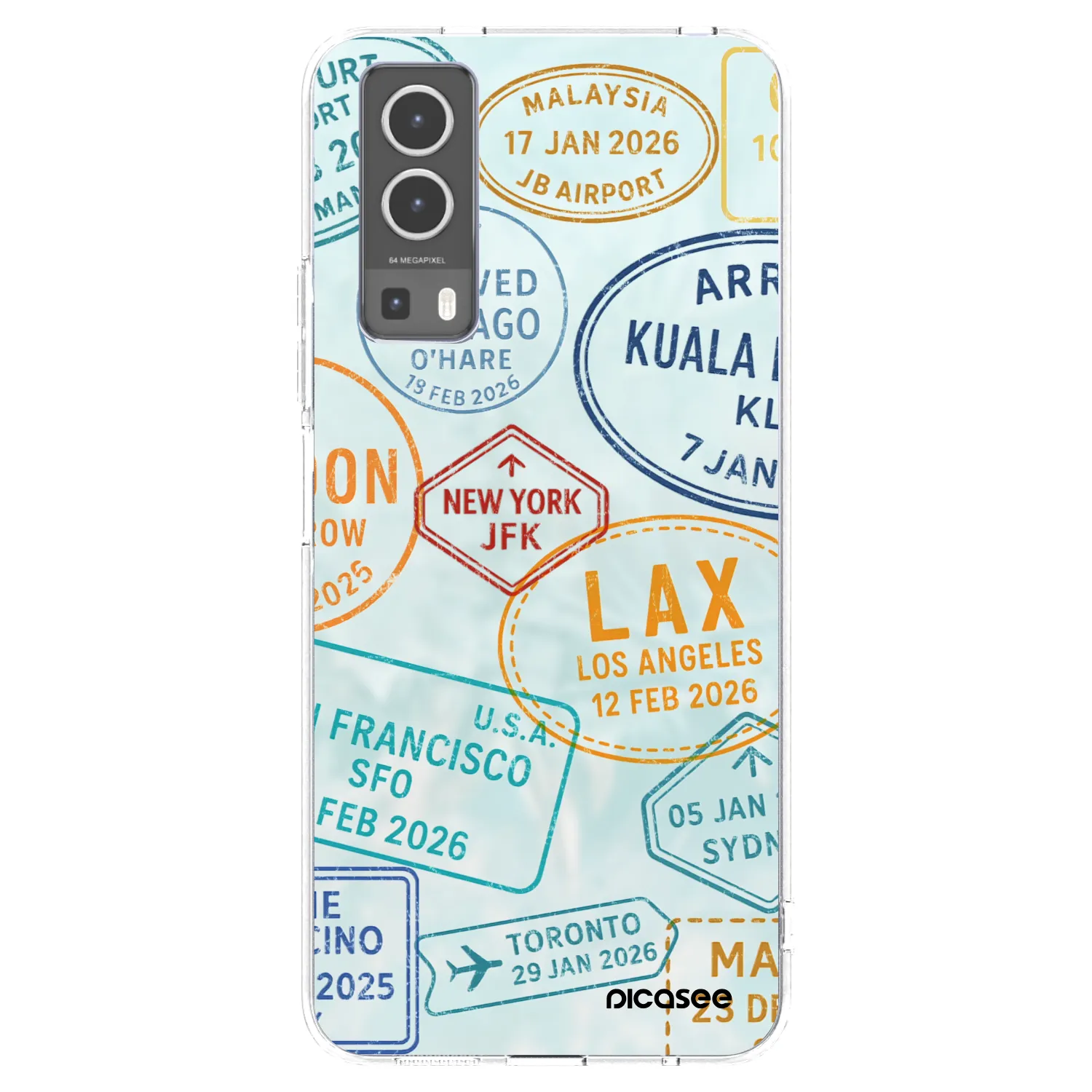 Picasee silikónový prehľadný obal pre Vivo Y72 5G - PASSPORT EDITION