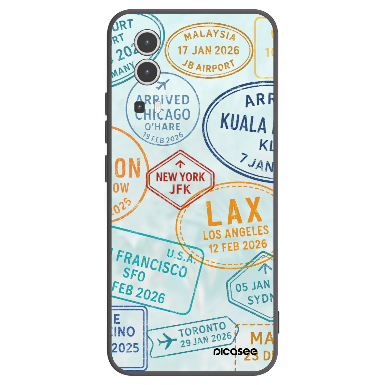 Picasee silikónový čierny obal pre Vivo Y72 5G - PASSPORT EDITION