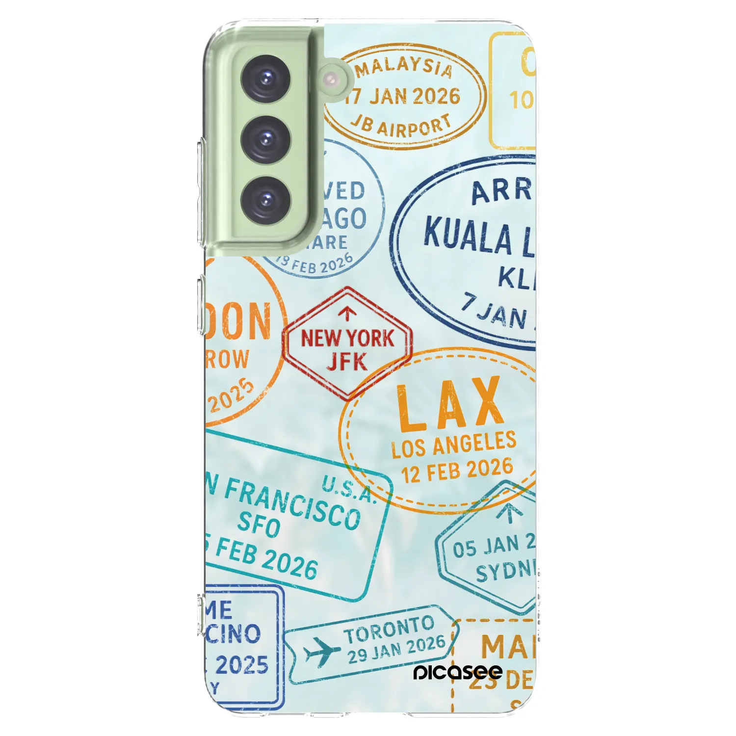 Picasee silikónový prehľadný obal pre Samsung Galaxy S21 FE 5G - PASSPORT EDITION