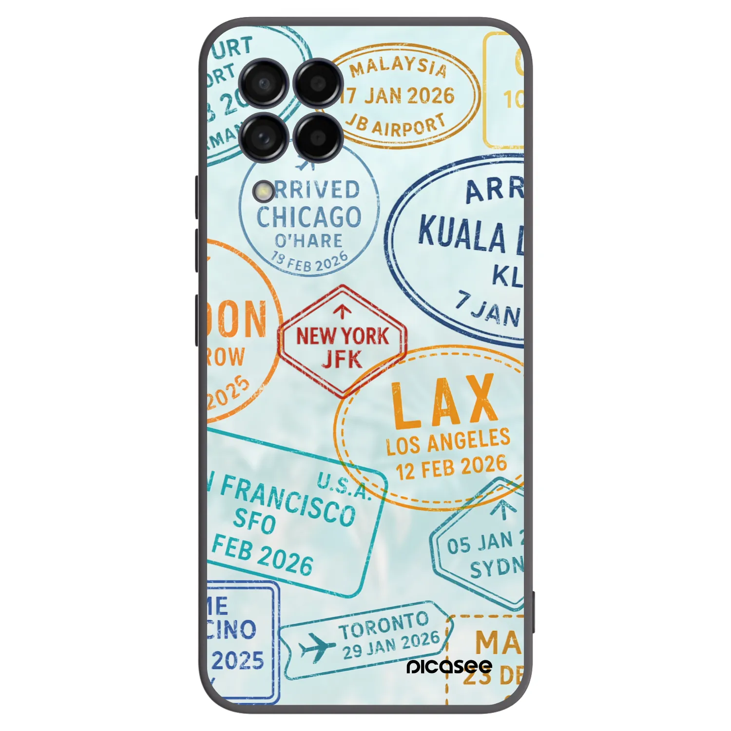Picasee silikónový čierny obal pre Samsung Galaxy M53 5G - PASSPORT EDITION