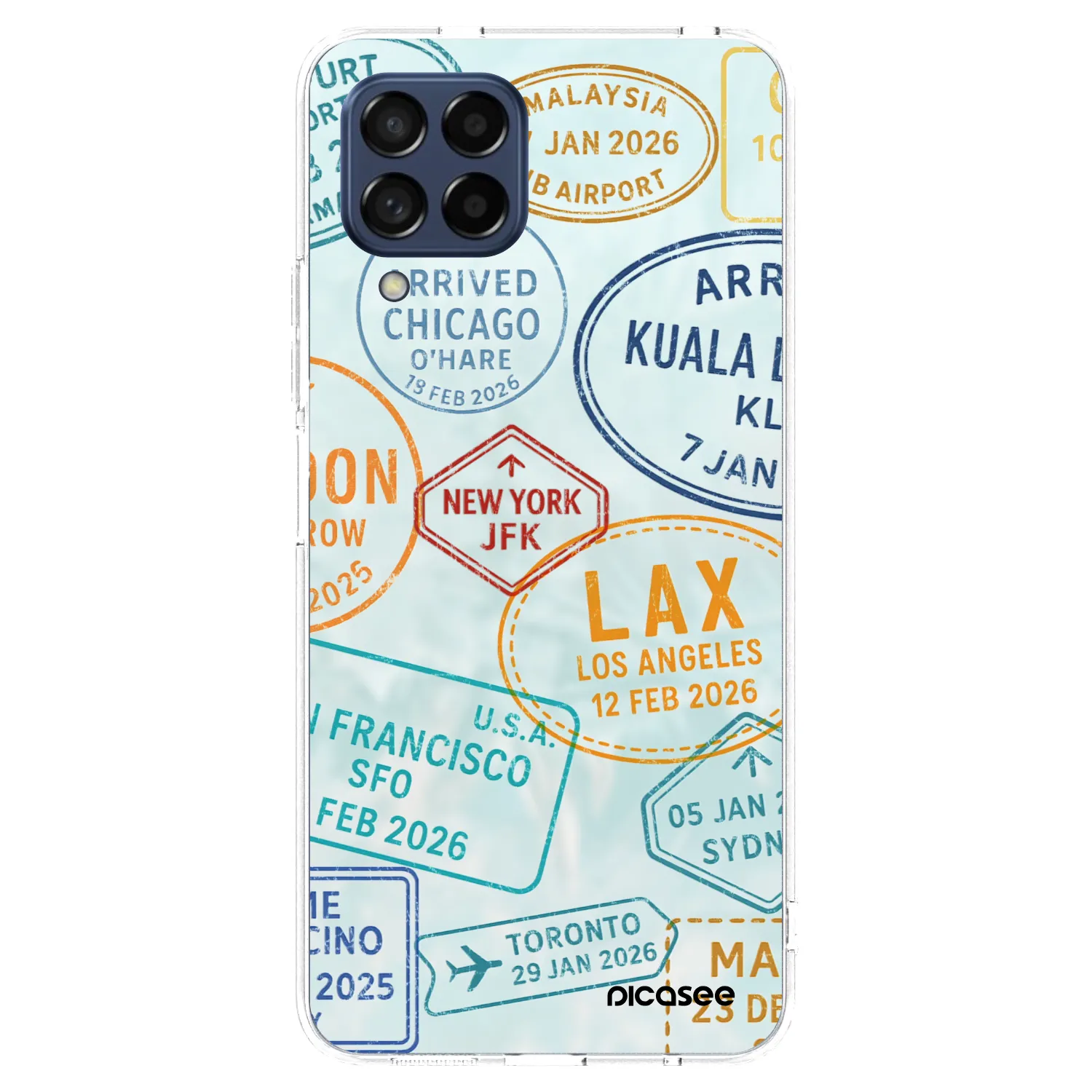 Picasee silikónový prehľadný obal pre Samsung Galaxy M53 5G - PASSPORT EDITION