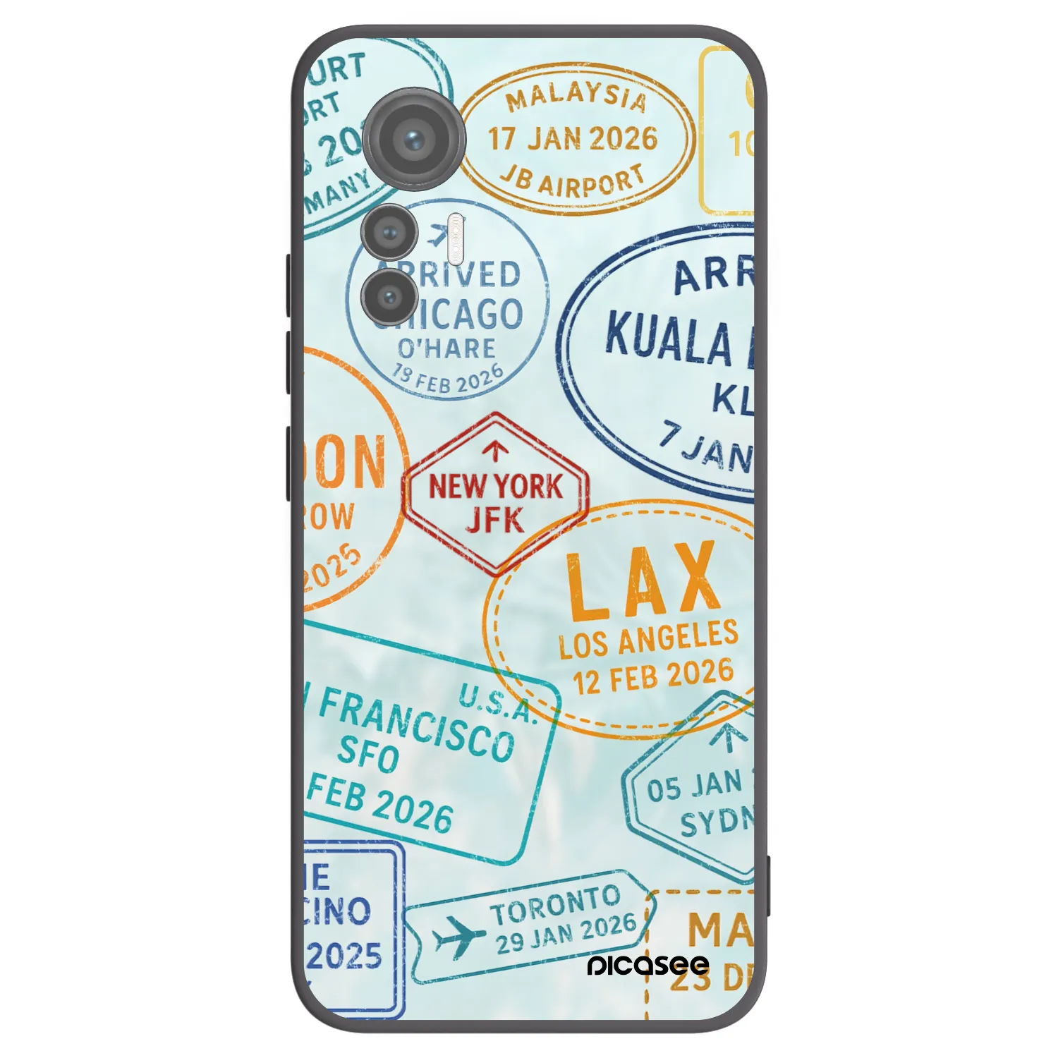 Picasee silikónový čierny obal pre Xiaomi 12 Lite - PASSPORT EDITION