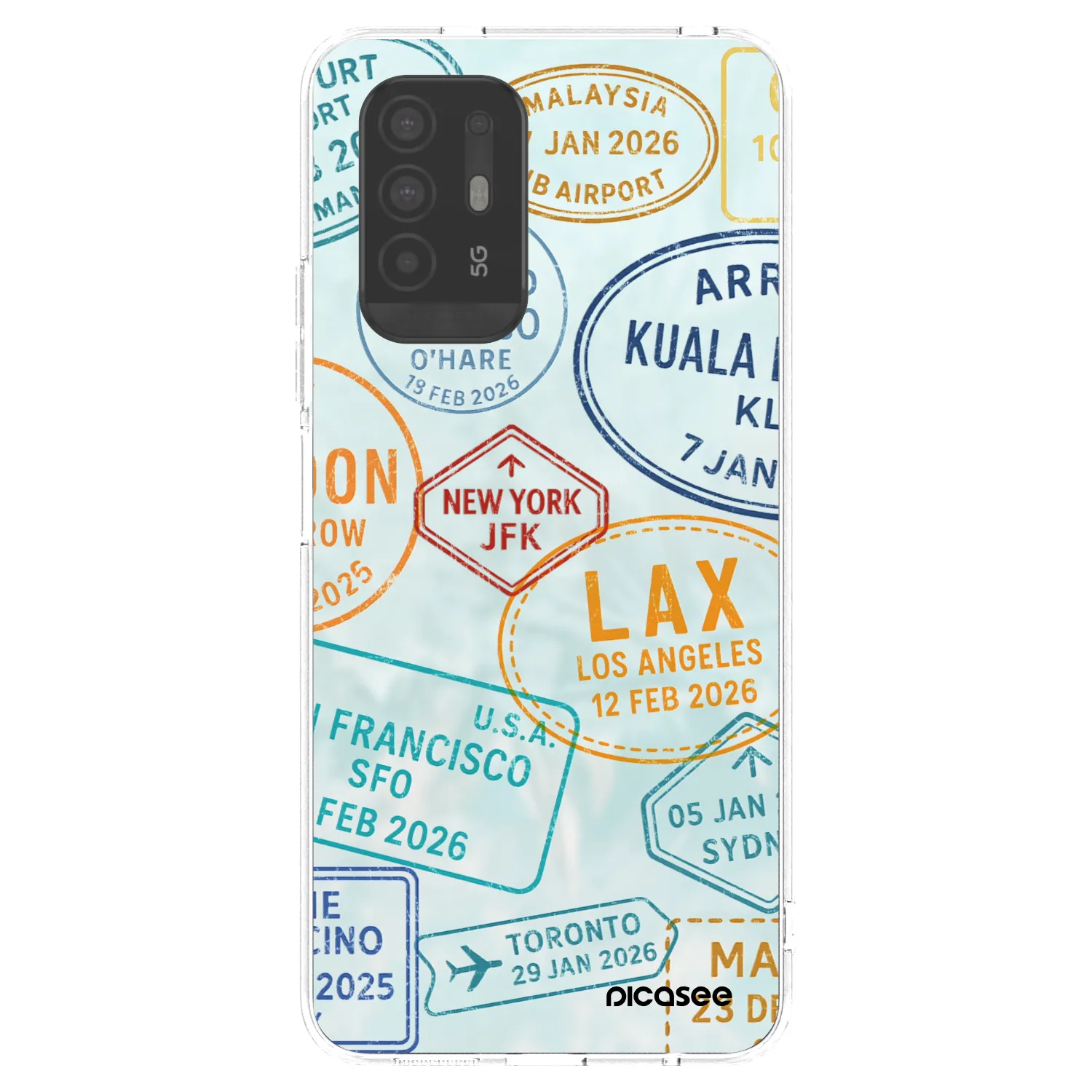 Picasee silikónový prehľadný obal pre OPPO A94 5G - PASSPORT EDITION