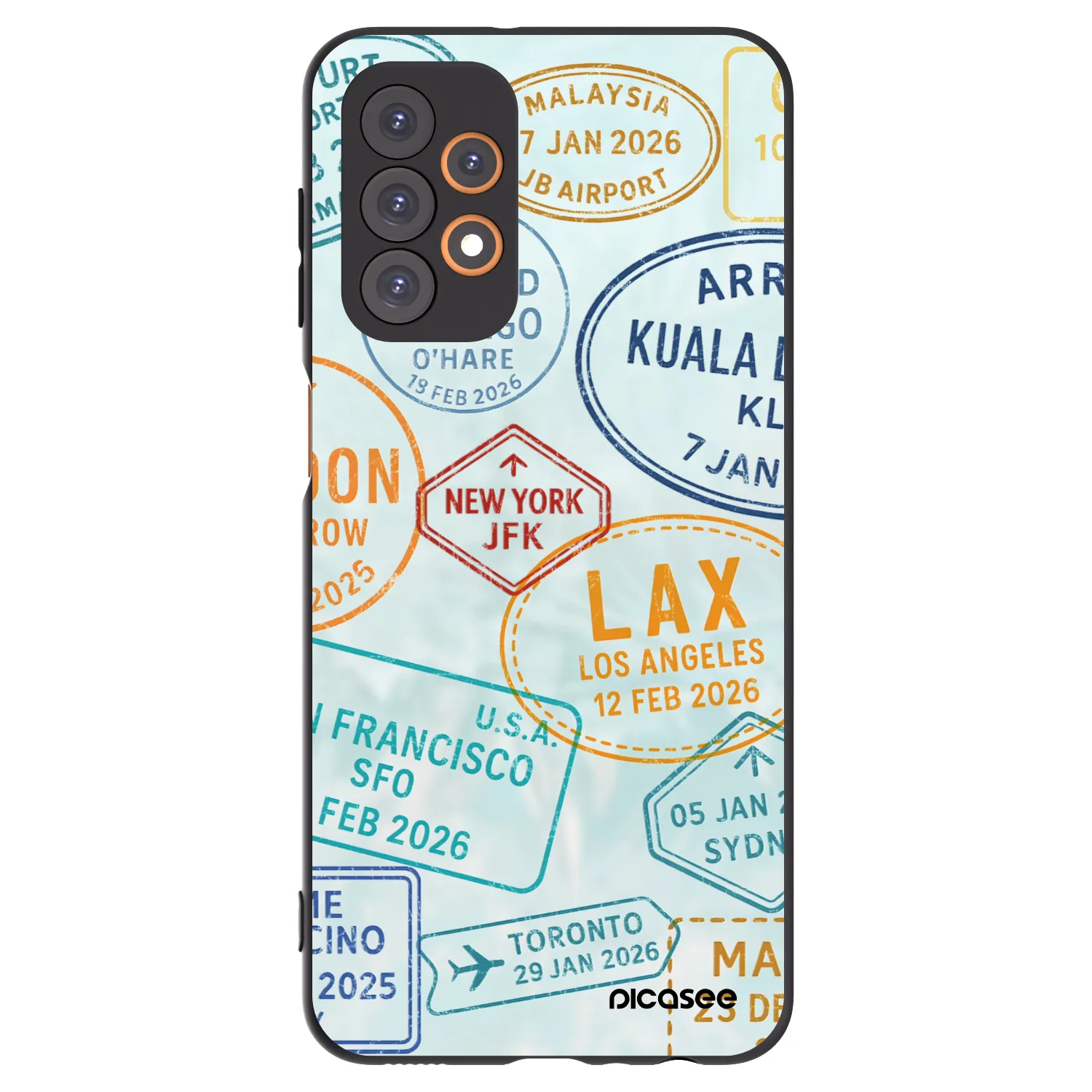Picasee silikónový čierny obal pre Samsung Galaxy A23 A235F 4G - PASSPORT EDITION