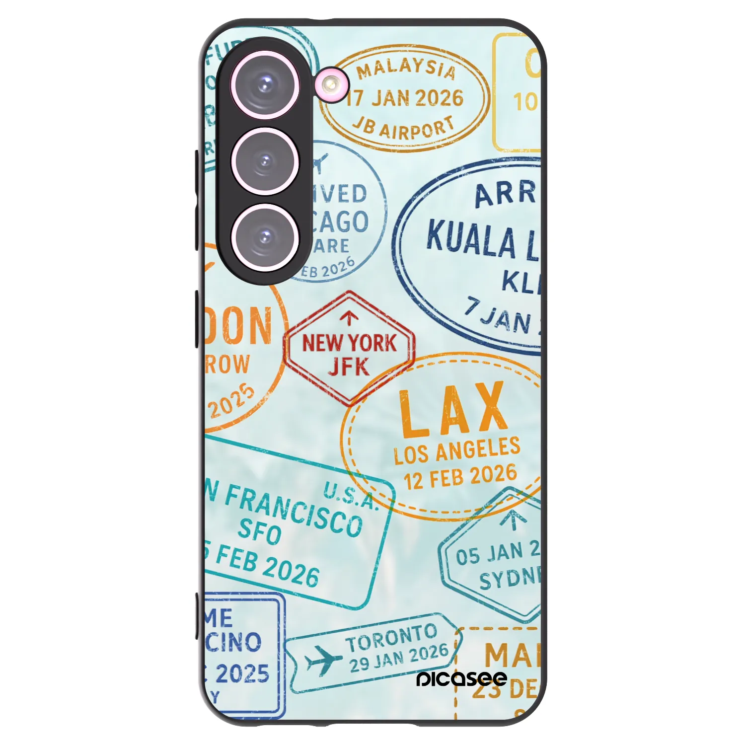 Silikónový čierny obal pre Samsung Galaxy S23 5G - PASSPORT EDITION
