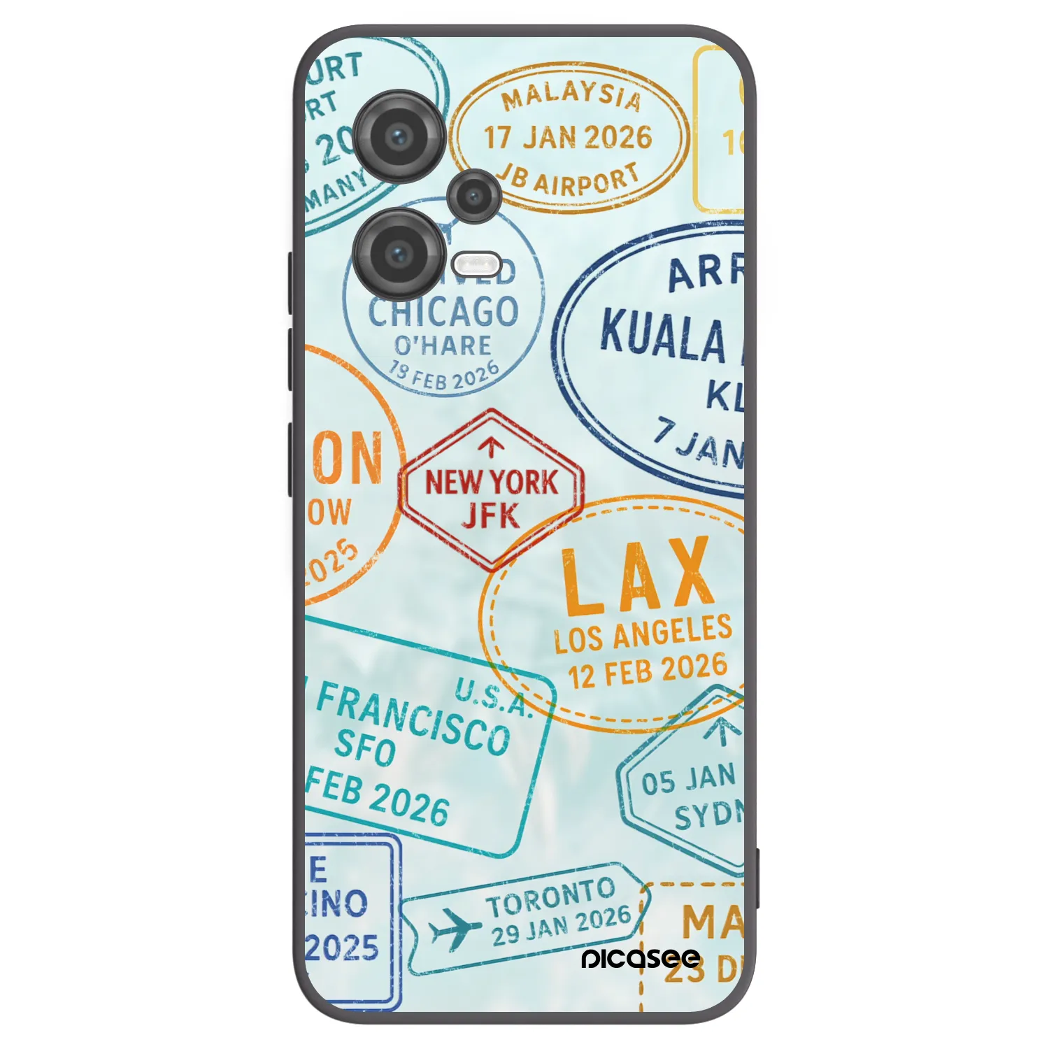 Picasee silikónový čierny obal pre Xiaomi Poco X5 - PASSPORT EDITION