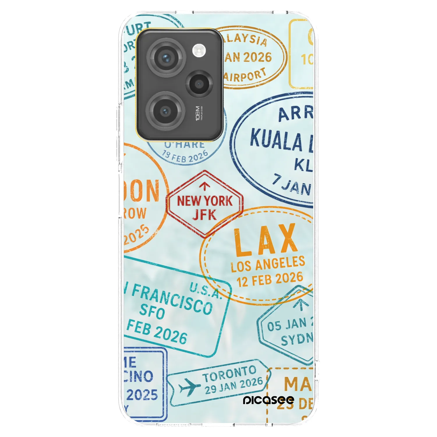 Picasee silikónový prehľadný obal pre Xiaomi Poco X5 Pro - PASSPORT EDITION