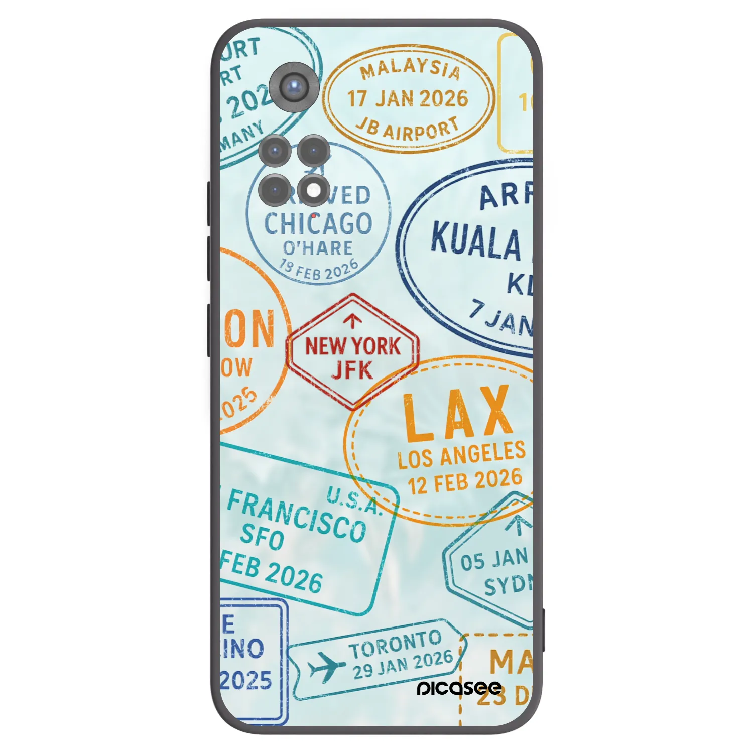 Picasee silikónový čierny obal pre Xiaomi Redmi Note 11S 5G - PASSPORT EDITION