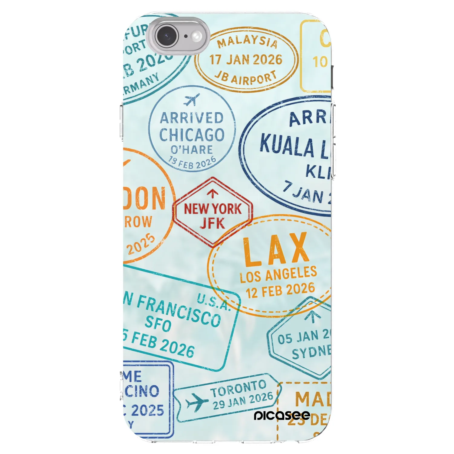 Picasee silikónový prehľadný obal pre Apple iPhone 6/6S - PASSPORT EDITION