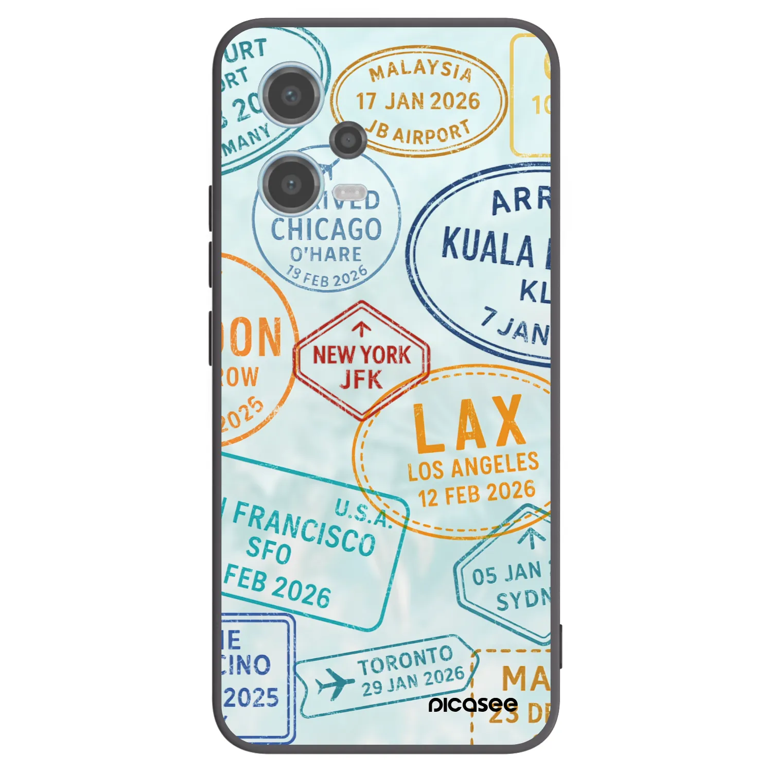 Picasee silikónový čierny obal pre Xiaomi Redmi Note 12 5G - PASSPORT EDITION