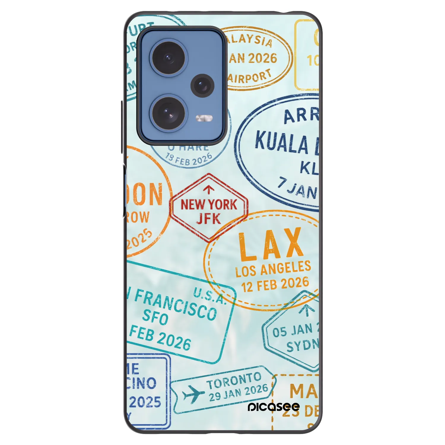 Picasee silikónový čierny obal pre Xiaomi Redmi Note 12 Pro 5G - PASSPORT EDITION