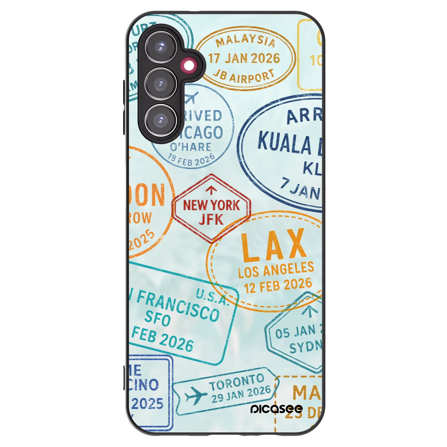 Picasee silikónový čierny obal pre Samsung Galaxy A14 5G A146P - PASSPORT EDITION
