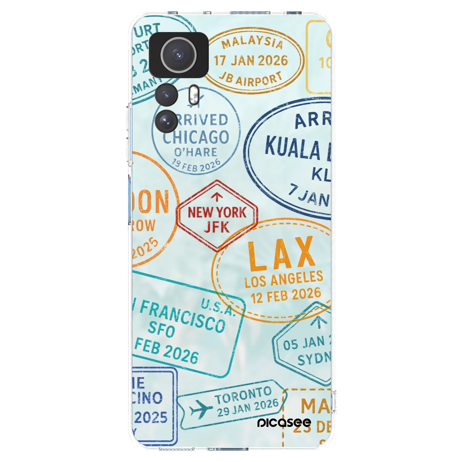 Picasee silikónový prehľadný obal pre Xiaomi Redmi Note 12S - PASSPORT EDITION