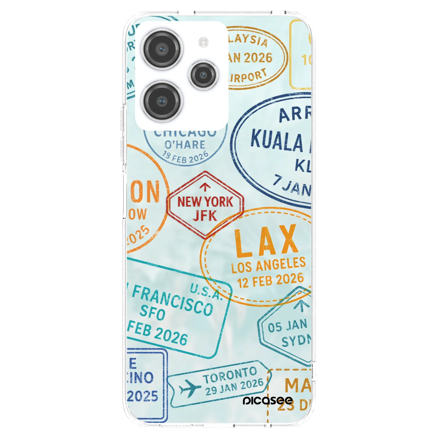 Silikónový prehľadný obal pre Xiaomi Redmi 12 4G - PASSPORT EDITION