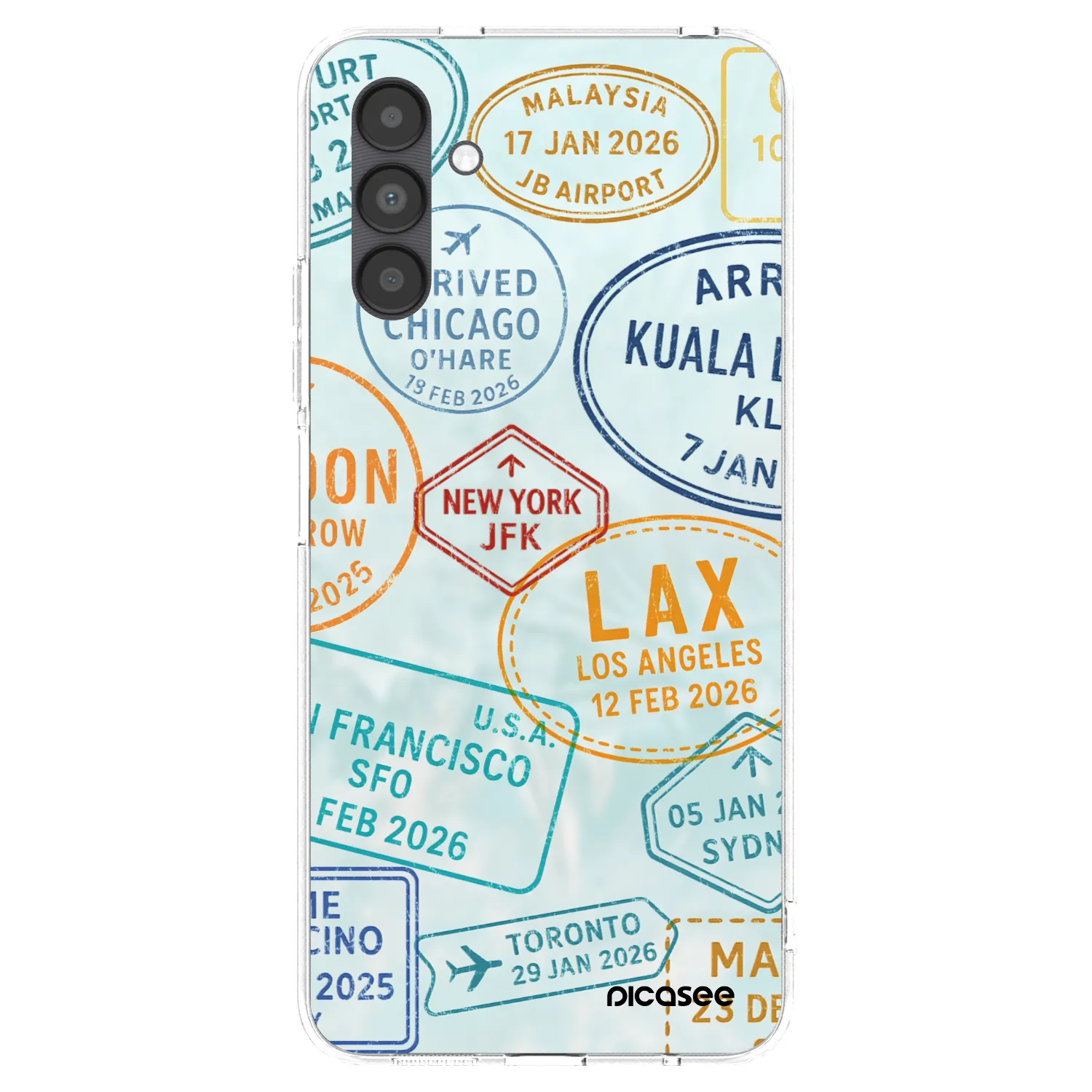 Picasee silikónový prehľadný obal pre Samsung Galaxy A04s A047F - PASSPORT EDITION