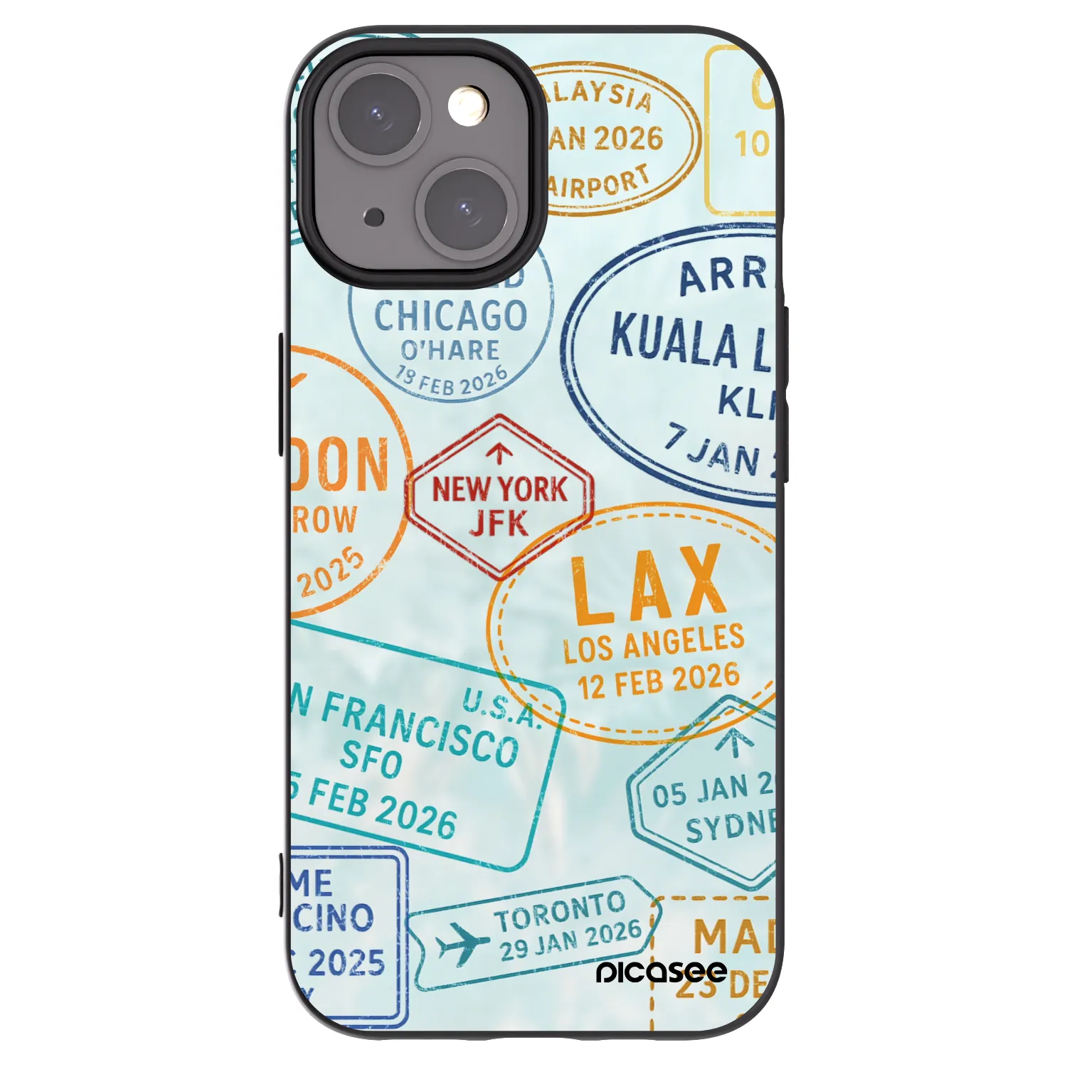 Silikónový čierny obal pre Apple iPhone 15 - PASSPORT EDITION