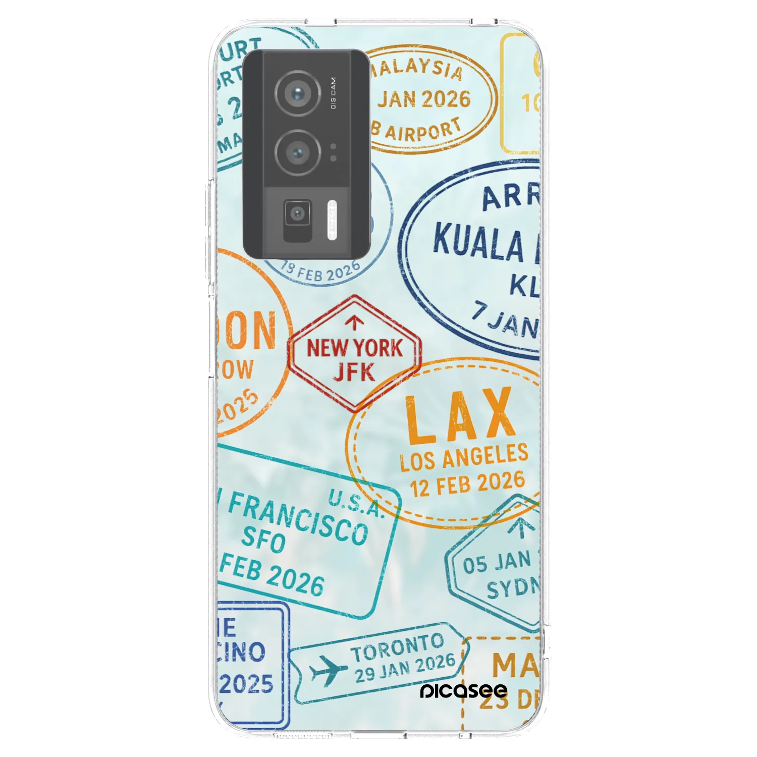 Picasee silikónový prehľadný obal pre Xiaomi Poco F5 Pro 5G - PASSPORT EDITION