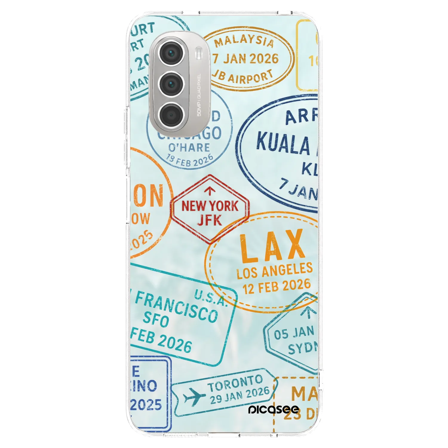 Picasee silikónový prehľadný obal pre Motorola Moto G51 - PASSPORT EDITION