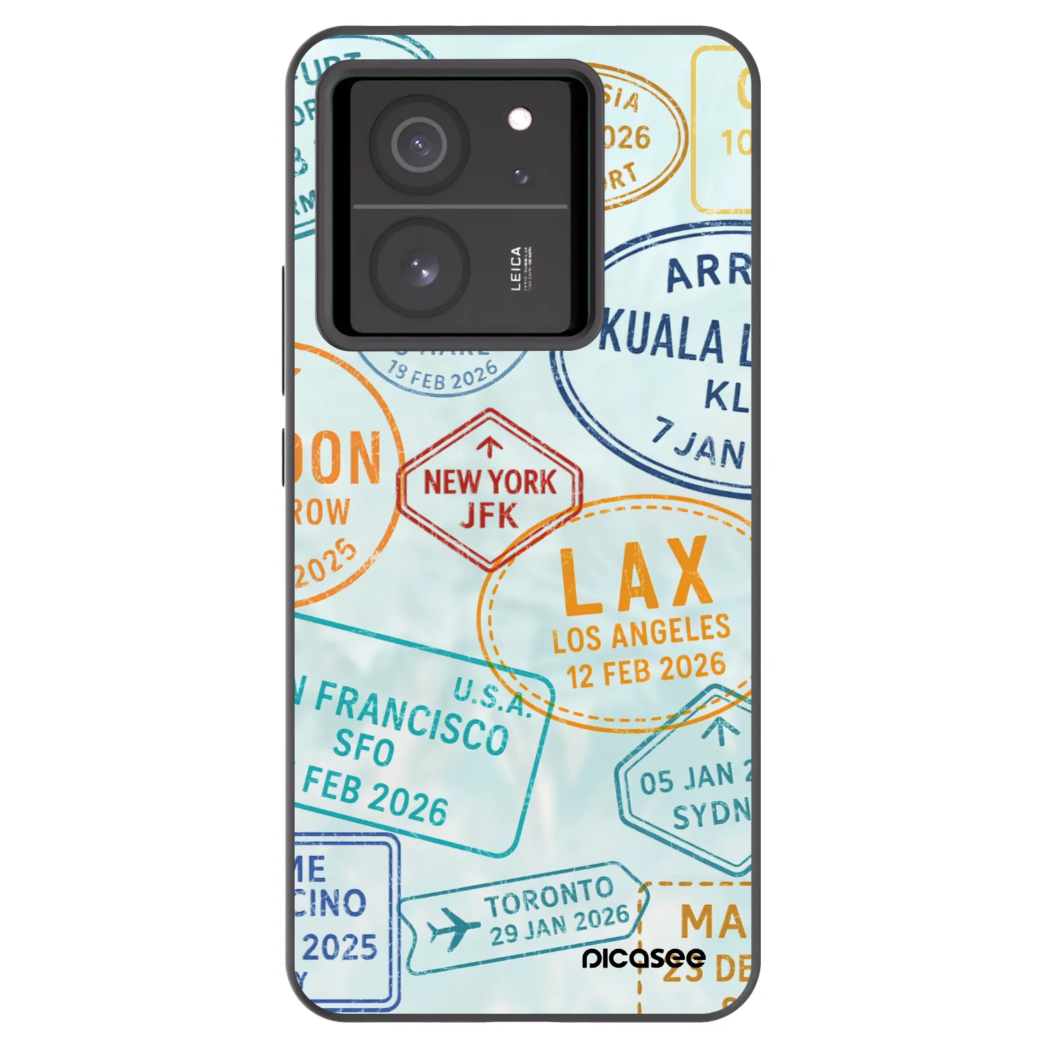 Picasee silikónový čierny obal pre Xiaomi 13T Pro - PASSPORT EDITION