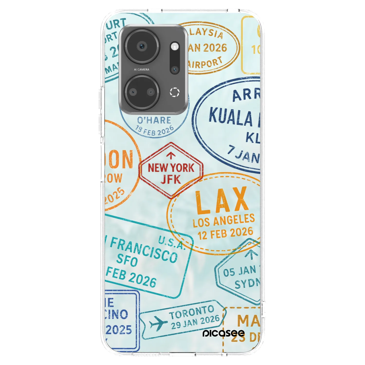 Picasee silikónový prehľadný obal pre Honor X7a - PASSPORT EDITION