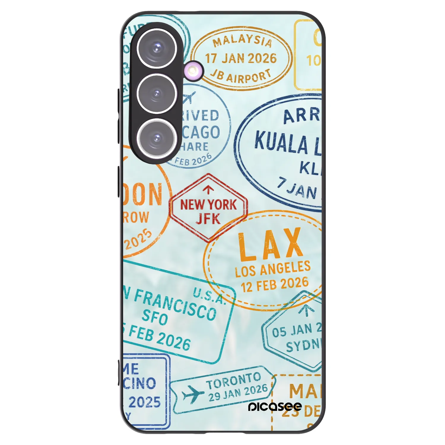 Picasee silikónový čierny obal pre Samsung Galaxy S24+ S926B 5G - PASSPORT EDITION