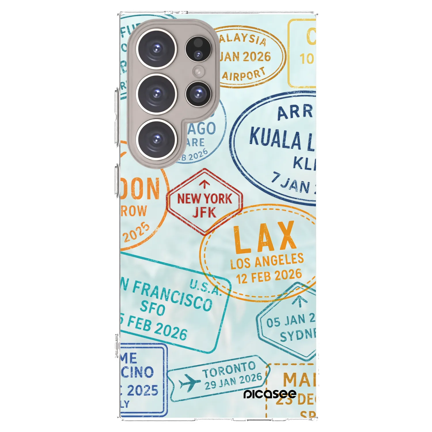 Picasee silikónový prehľadný obal pre Samsung Galaxy S24 Ultra S928B 5G - PASSPORT EDITION