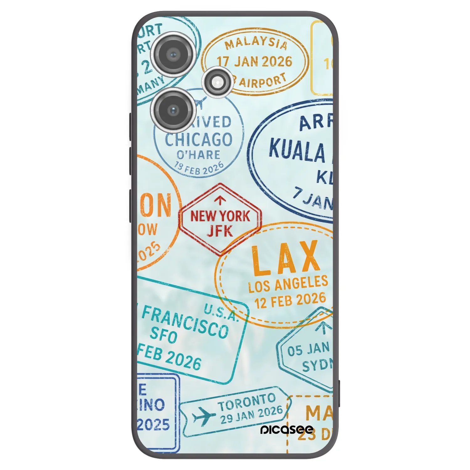 Picasee silikónový čierny obal pre Xiaomi Redmi 12 5G - PASSPORT EDITION
