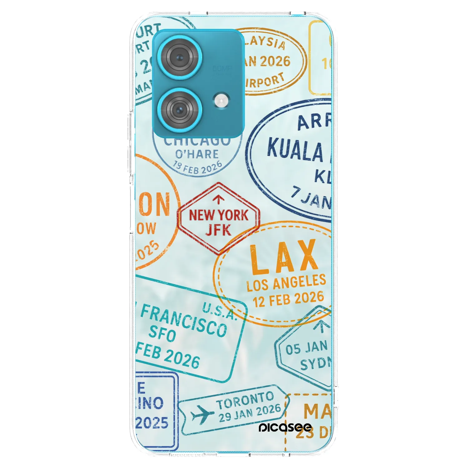 Picasee silikónový prehľadný obal pre Motorola Edge 40 Neo - PASSPORT EDITION
