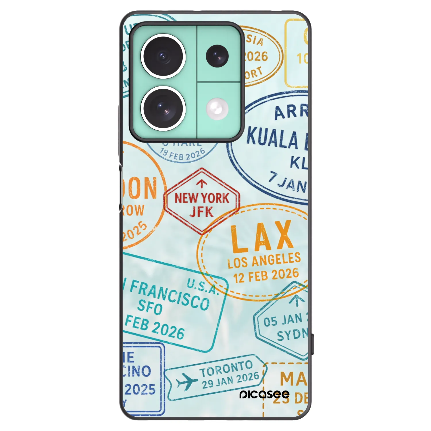 Picasee silikónový čierny obal pre Xiaomi Redmi Note 13 5G - PASSPORT EDITION