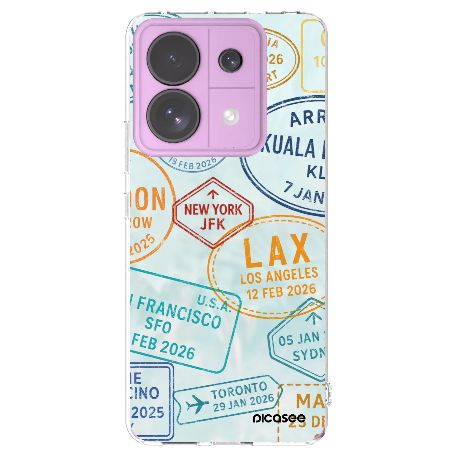 Picasee silikónový prehľadný obal pre Xiaomi Redmi Note 13 Pro 5G - PASSPORT EDITION