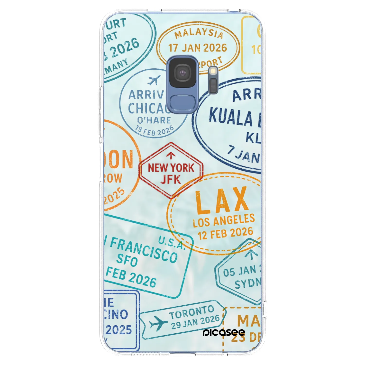 Picasee silikónový prehľadný obal pre Samsung Galaxy S9 G960F - PASSPORT EDITION