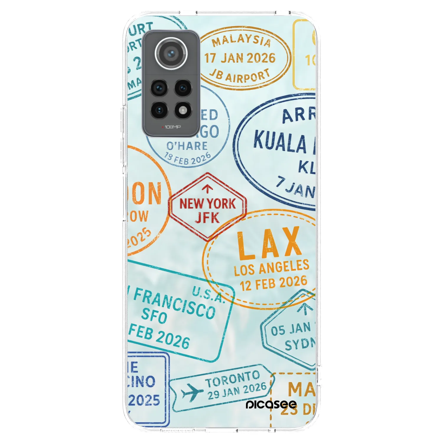 Picasee silikónový prehľadný obal pre Xiaomi Redmi Note 12 Pro 4G - PASSPORT EDITION