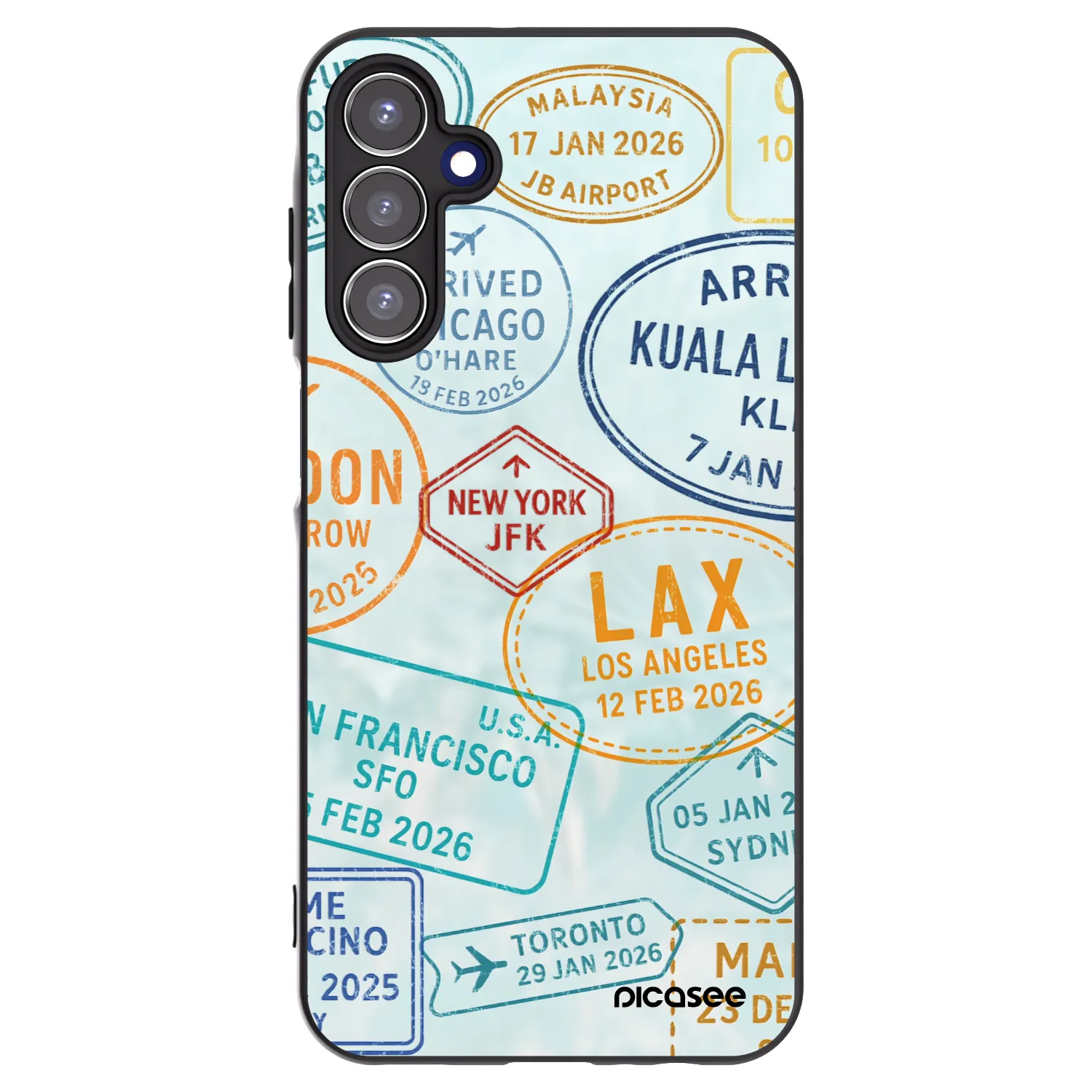 Picasee silikónový čierny obal pre Samsung Galaxy A15 A156B 5G - PASSPORT EDITION