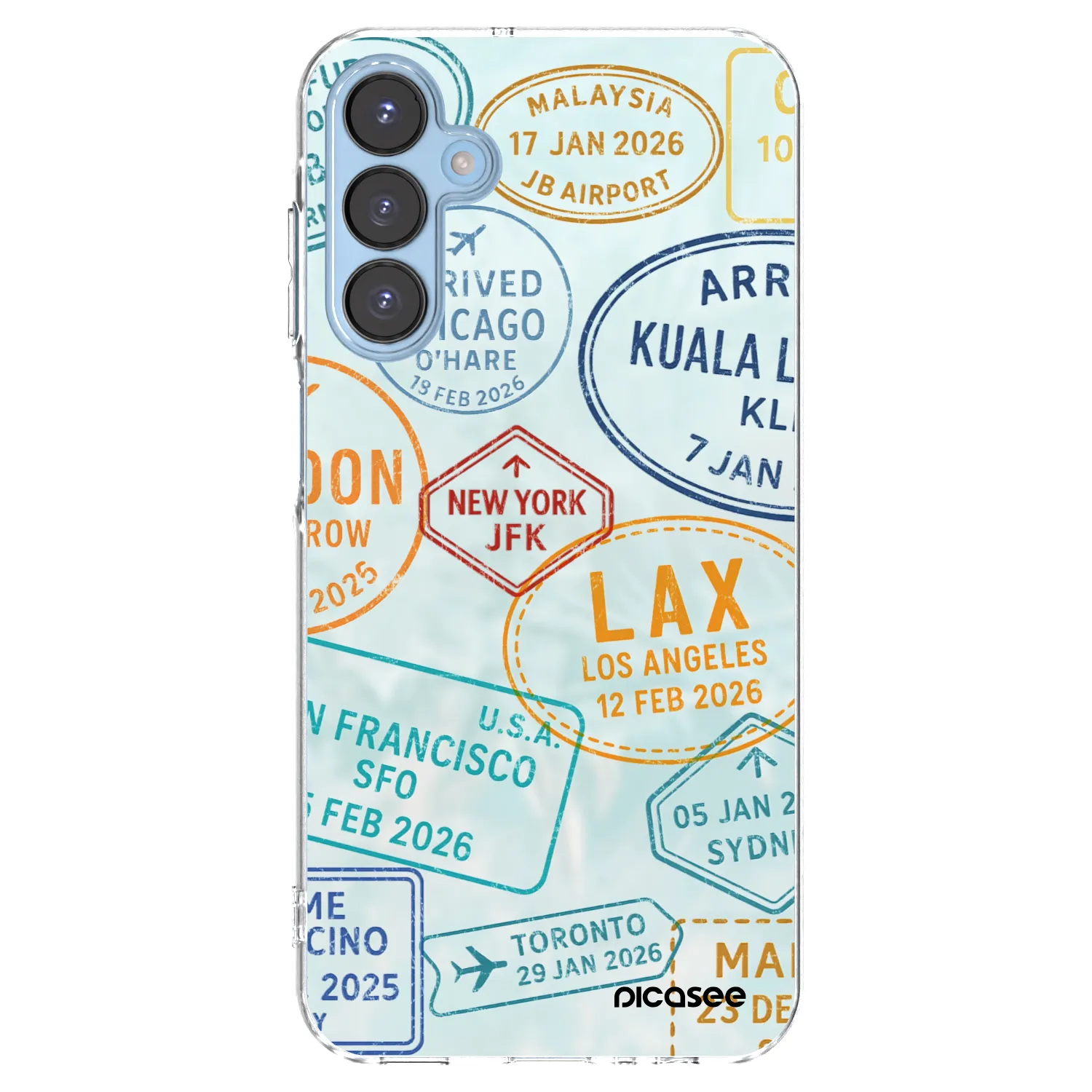 Picasee silikónový prehľadný obal pre Samsung Galaxy A15 A156B 5G - PASSPORT EDITION