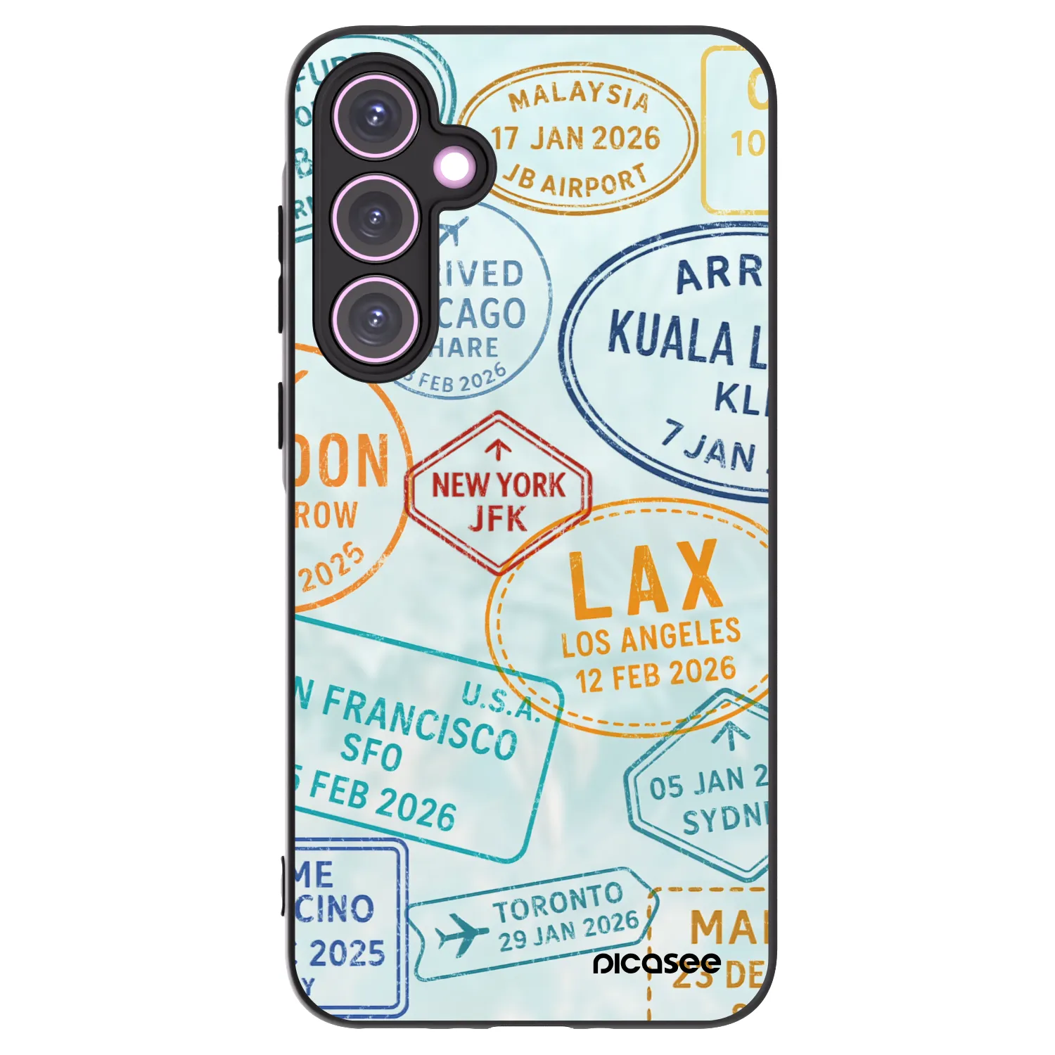 Picasee silikónový čierny obal pre Samsung Galaxy A35 5G A356B - PASSPORT EDITION