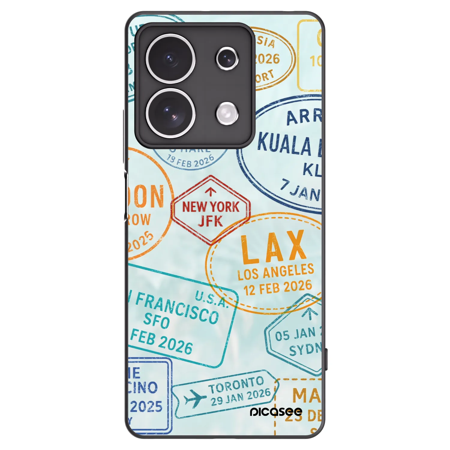 Picasee silikónový čierny obal pre Xiaomi Redmi Note 13 4G - PASSPORT EDITION