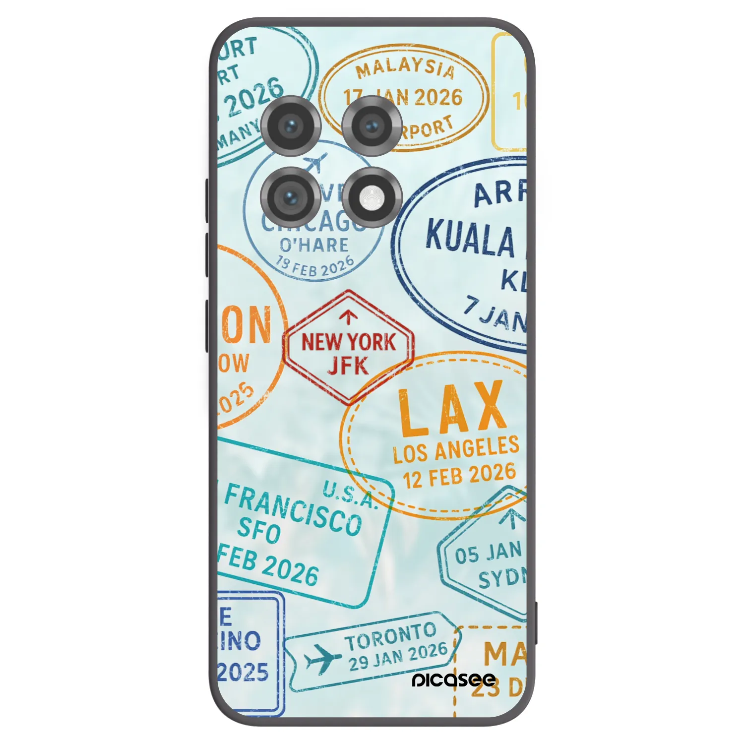 Picasee silikónový čierny obal pre OnePlus 11 5G - PASSPORT EDITION