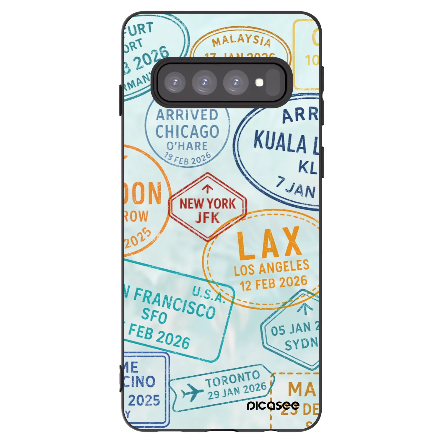 Picasee silikónový čierny obal pre Samsung Galaxy S10 G973 - PASSPORT EDITION