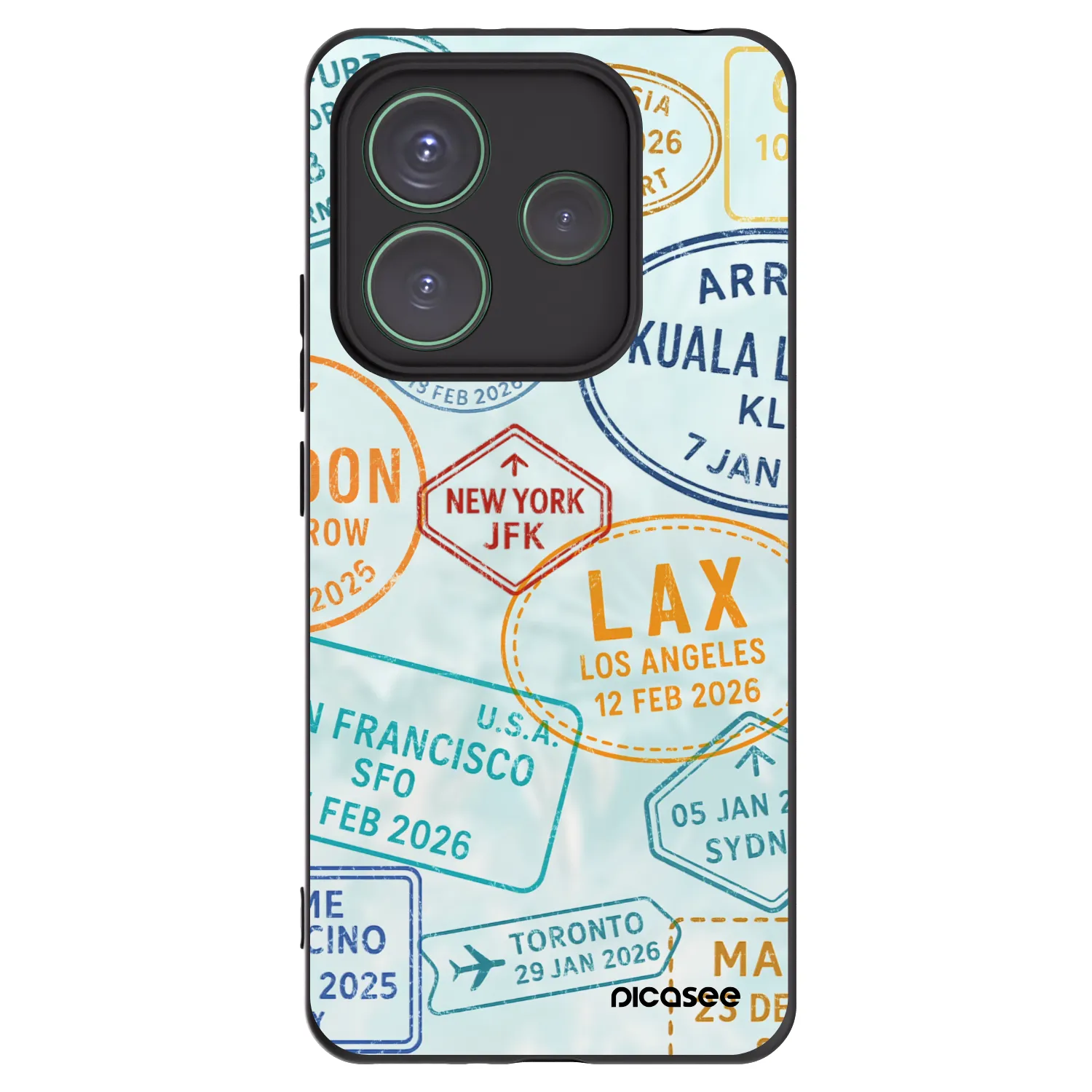 Silikónový čierny obal pre Xiaomi Redmi Note 14 5G - PASSPORT EDITION