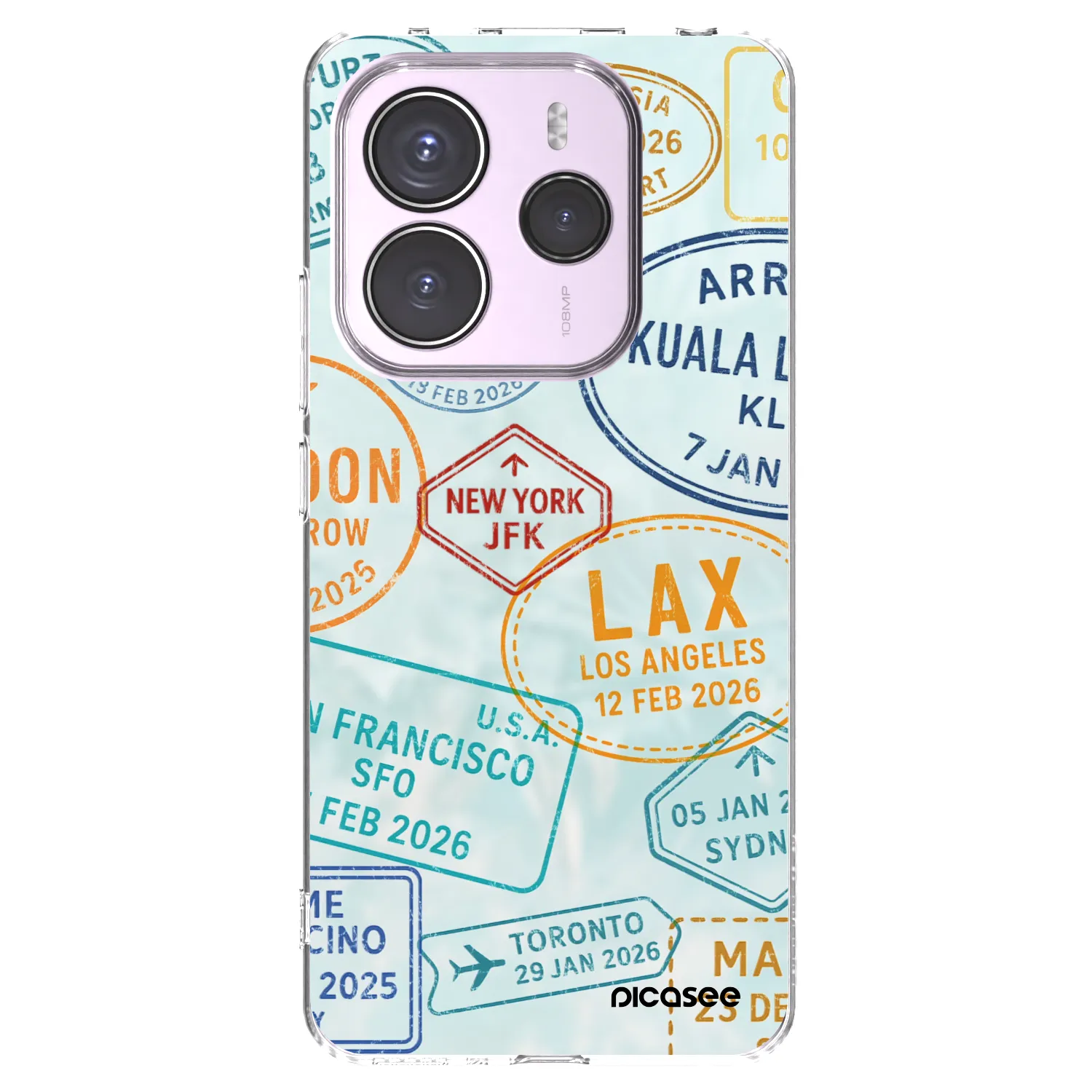 Silikónový prehľadný obal pre Xiaomi Redmi Note 14 5G - PASSPORT EDITION