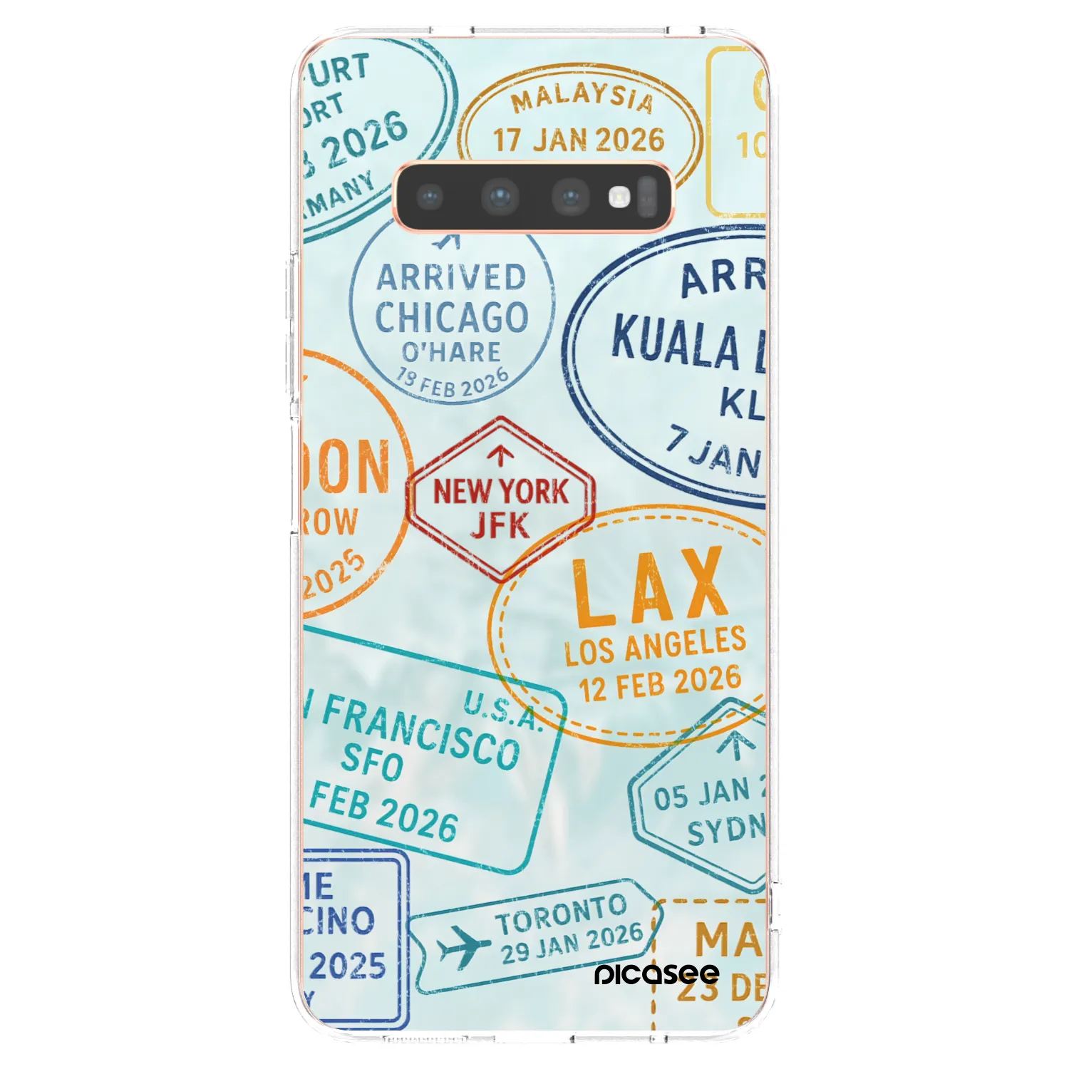 Picasee silikónový prehľadný obal pre Samsung Galaxy S10 Plus G975 - PASSPORT EDITION
