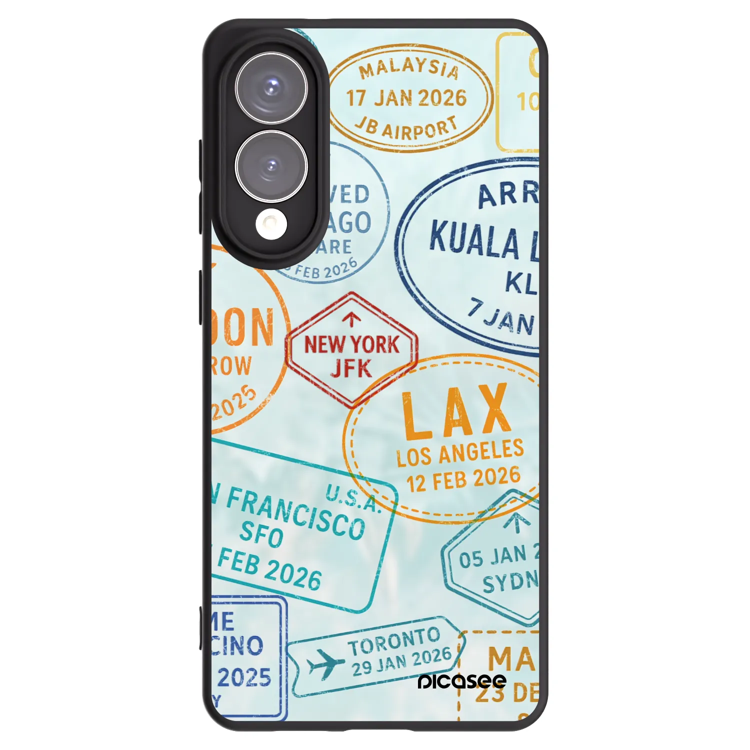 Silikónový čierny obal pre Samsung Galaxy S25 Edge 5G - PASSPORT EDITION